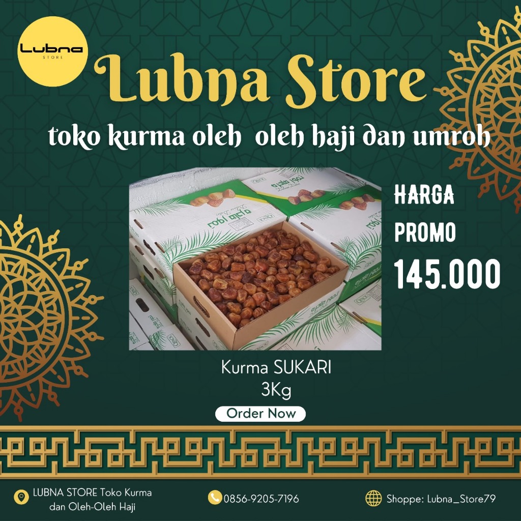 

Kurma Sukari PREMIUM 3kg