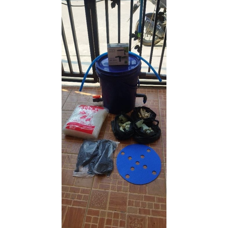 ember filter kolam koi input samping plus media dan mesin