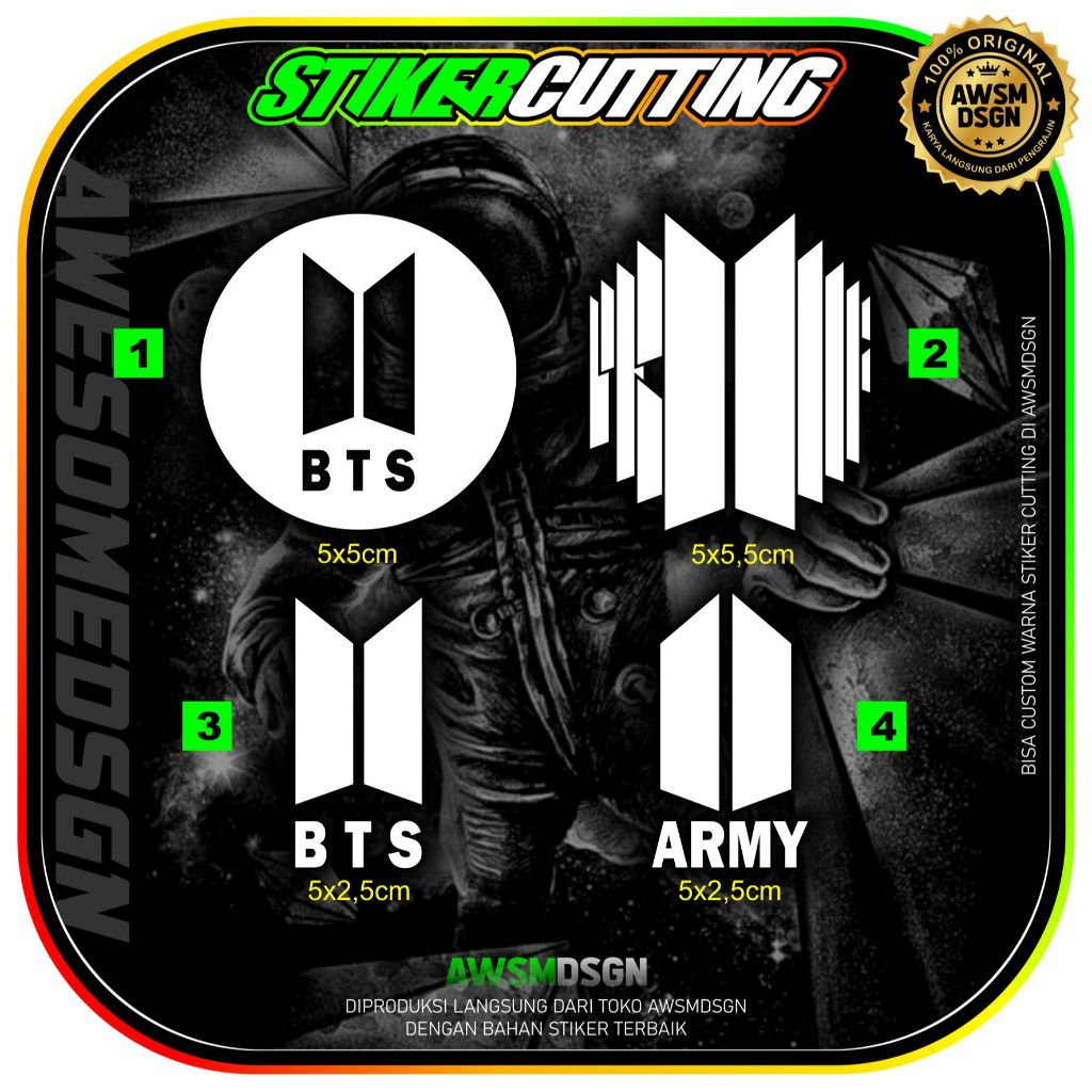 

stiker cutting BTS army