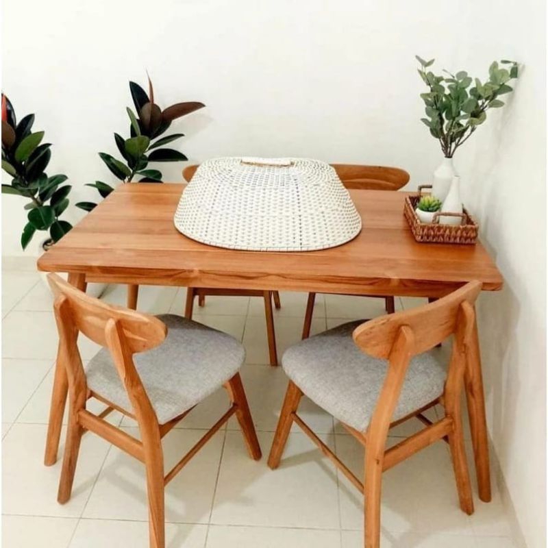 promo set meja makan ropan jati