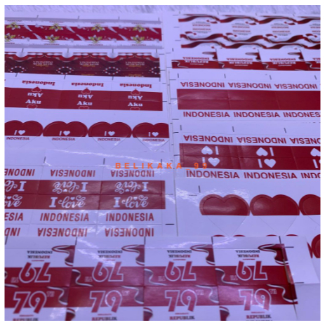 

(1 LEMBAR ISI 30 DAN 32 PCS) STICKER PIPI MERAH PUTIH KEMERDEKAAN RI / STIKER PIPI MERAH PUTIH | BJB AKSESORIS
