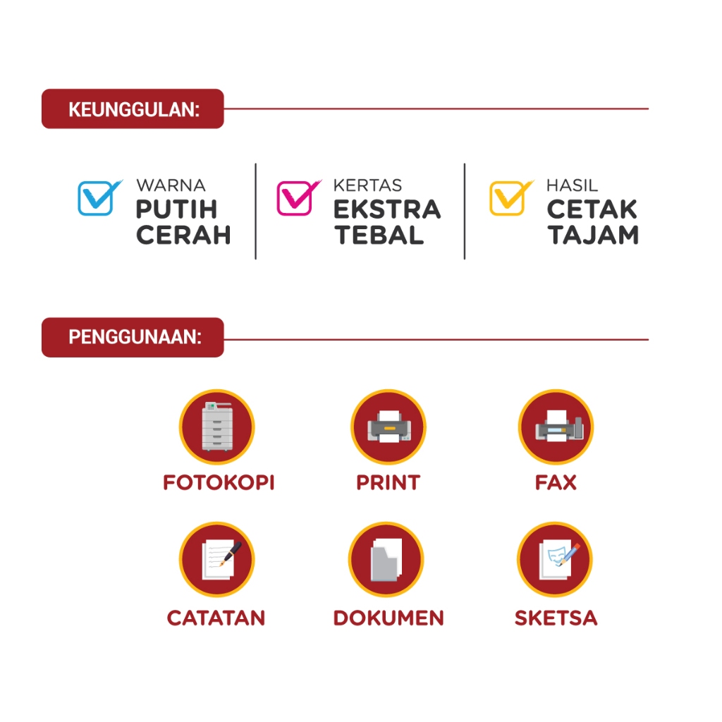 

Ay00! [Pelangi Stationery] SIDU Kertas Fotocopy 80 GSM Ukuran A4