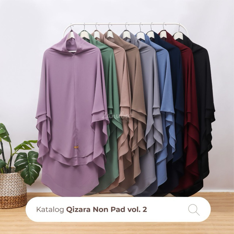 Qizara Khimar Non Pad Vol.2 | Zanuba Hijab | Khimar Ceruty