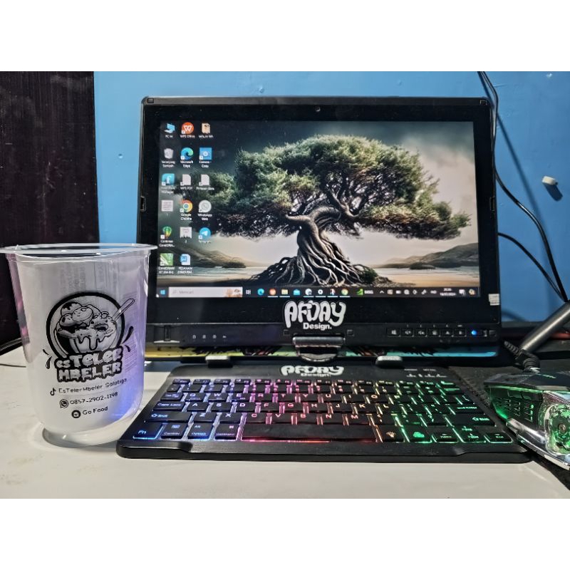 sablon gelas cup 18oz 8gram oval custom