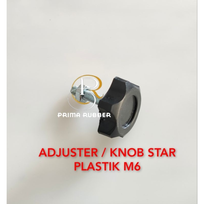 KAKI STABIL || ADJUSTER KNOB STAR PLASTIK M6