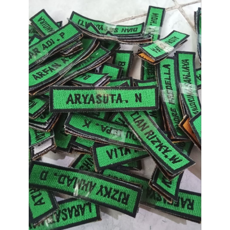 

Nama Dada ukuran 8 x 2 cm