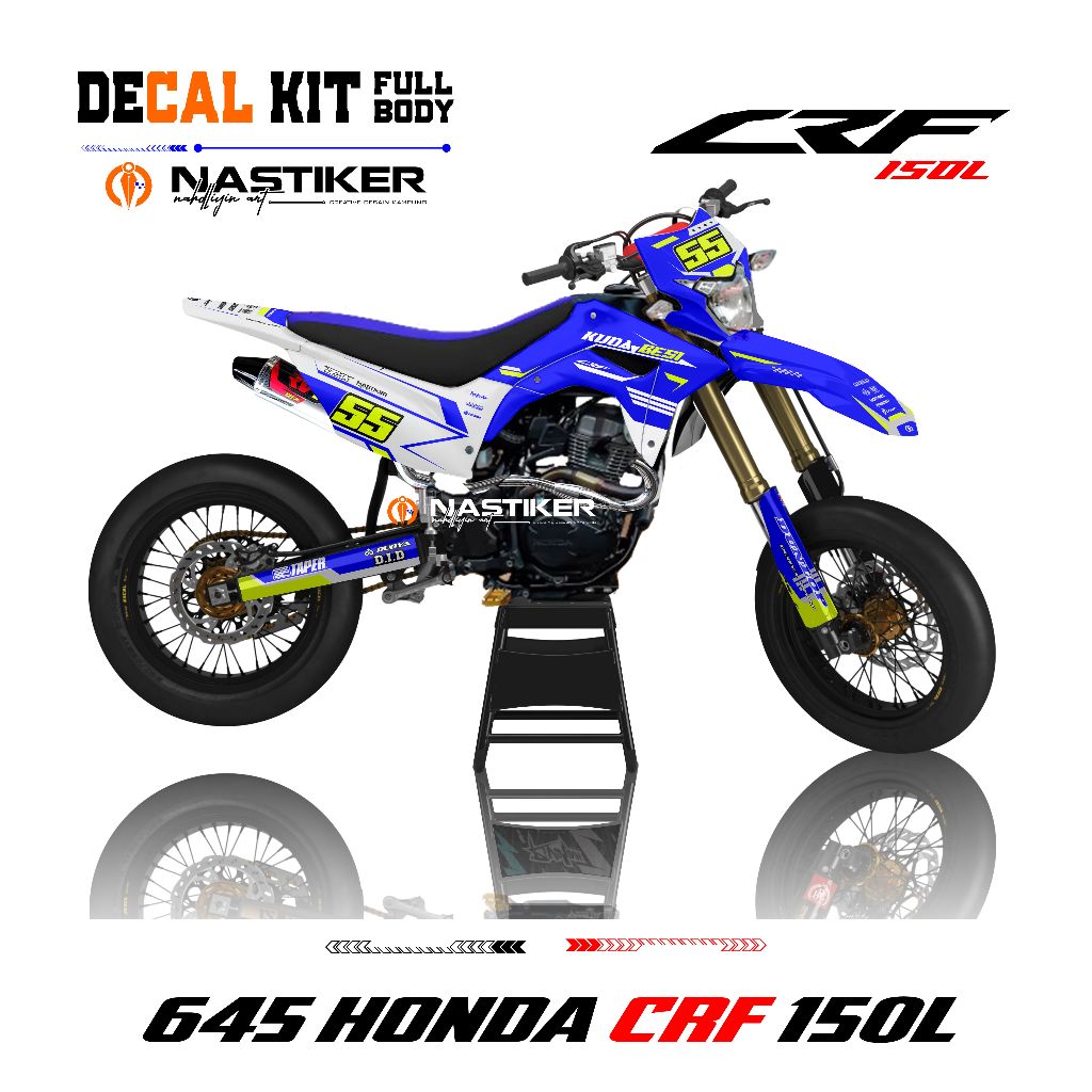 decal KIT crf stiker decal crf 150L full body UKURAN LEBIH BESAR desain simple free request