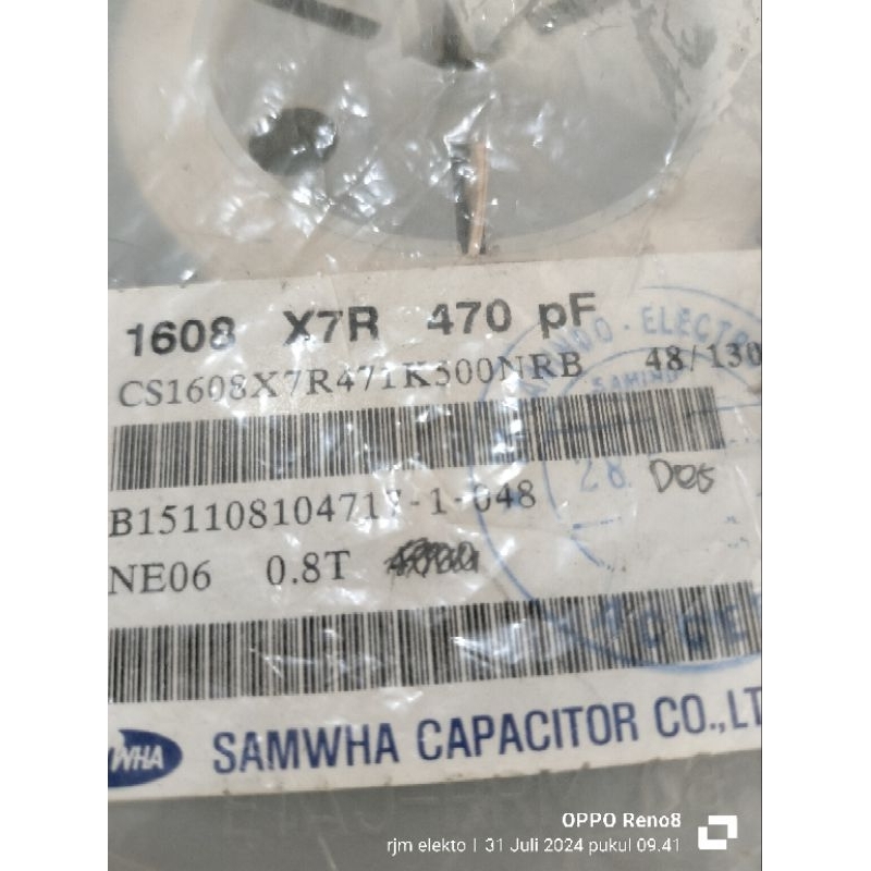 10pcs kapasitor smd ukuran 470 pf