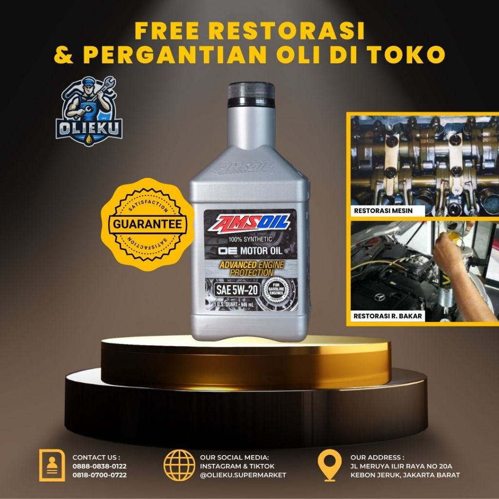 AMSOIL OE 5W-20 Oli Synthetic GM Dexos1 Gen2 made in USA - OE