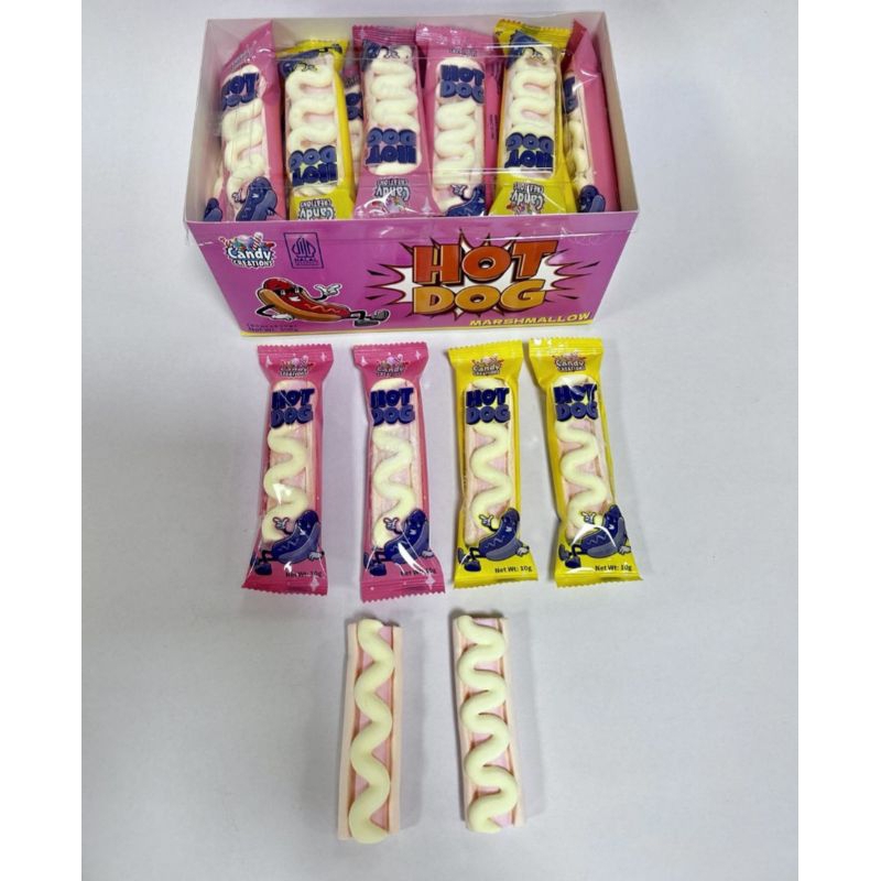 

Candy Creations - Marshmallow Hot Dog Isi 30 pcs dos rusak isi produk masih bagus tidak bisa komplain