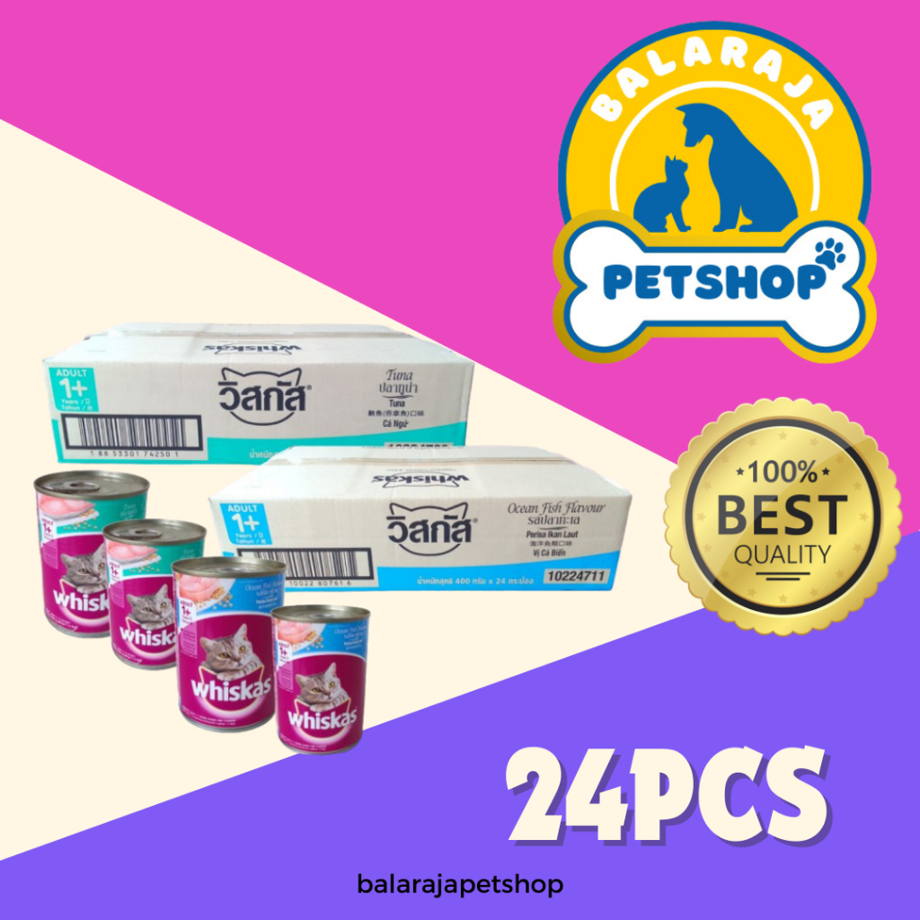 whiskas kaleng 1 dus ( isi 24 ) wet food whiskas KHUSUS GOJEK GRAB