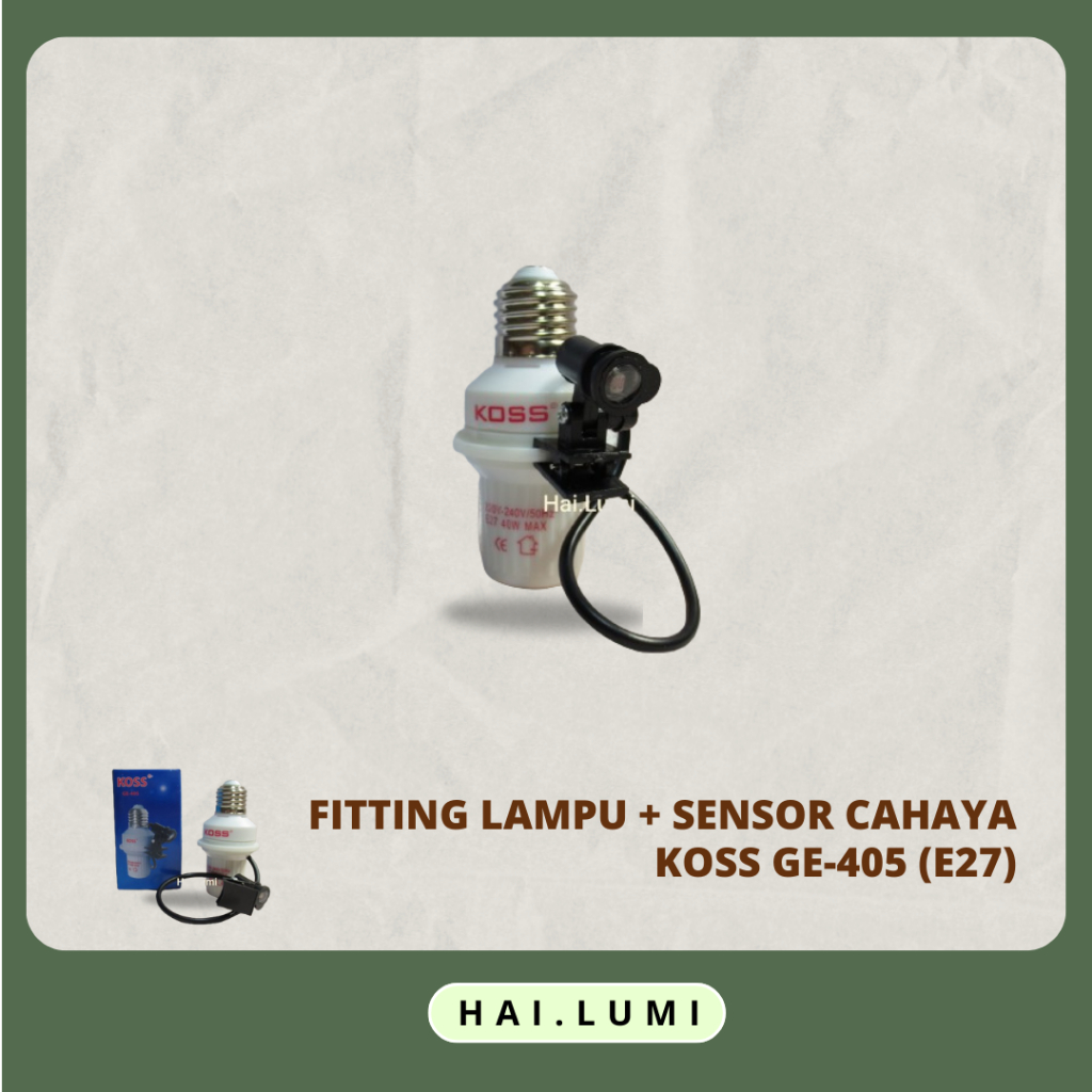 LUMI - FITTING LAMPU SENSOR CAHAYA PAGI-MALAM KOSS