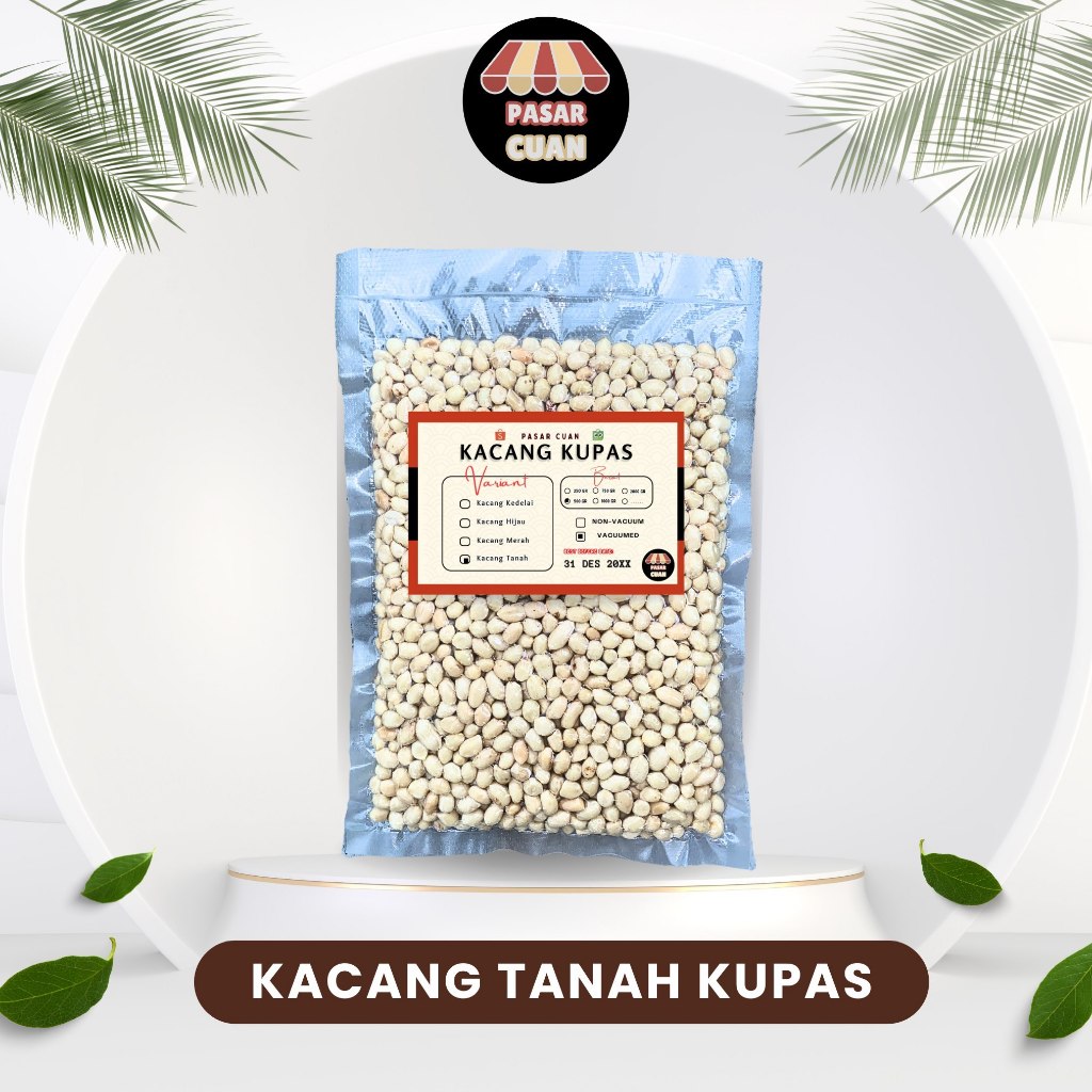 

Kacang Tanah Kupas Mentah Vakum 500 gr - Groundnut