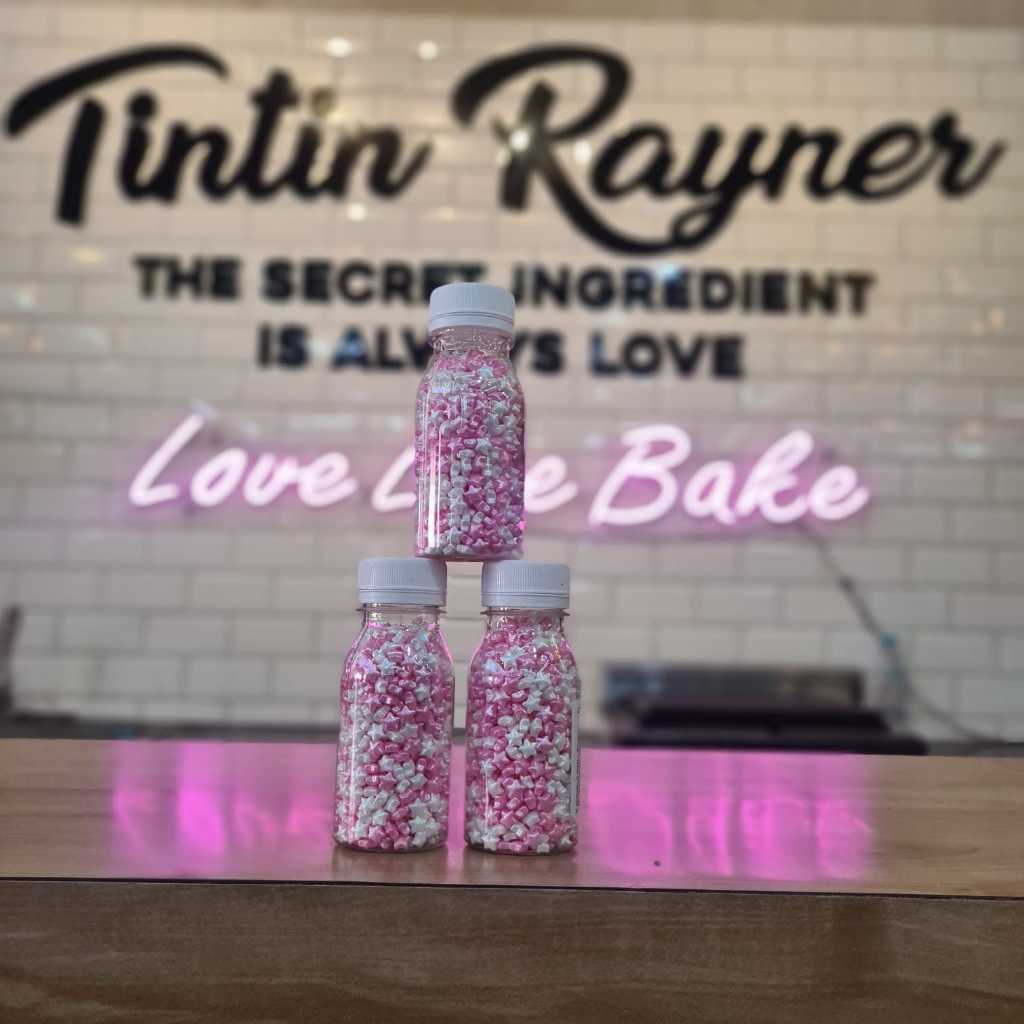 

SPRINKLE SMALL STAR WHITE PINK 80G BOTOL PET 80ML