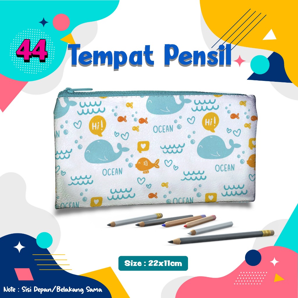 

Pencil Case motif ikan paus 044 Animal Cute Tempat Pensil Kostak Kotak wadah Pouch dompet