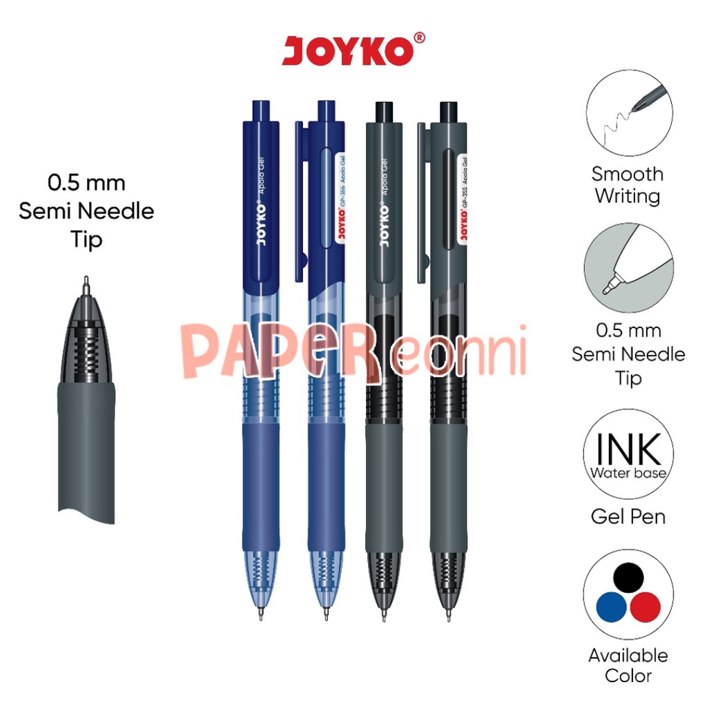 

Gel Pen Pulpen Pena Joyko GP-355 Apola Gel 0.5 mm