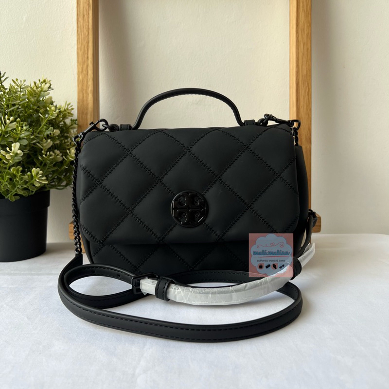 TB Willa Matte Top Handle Bag Black