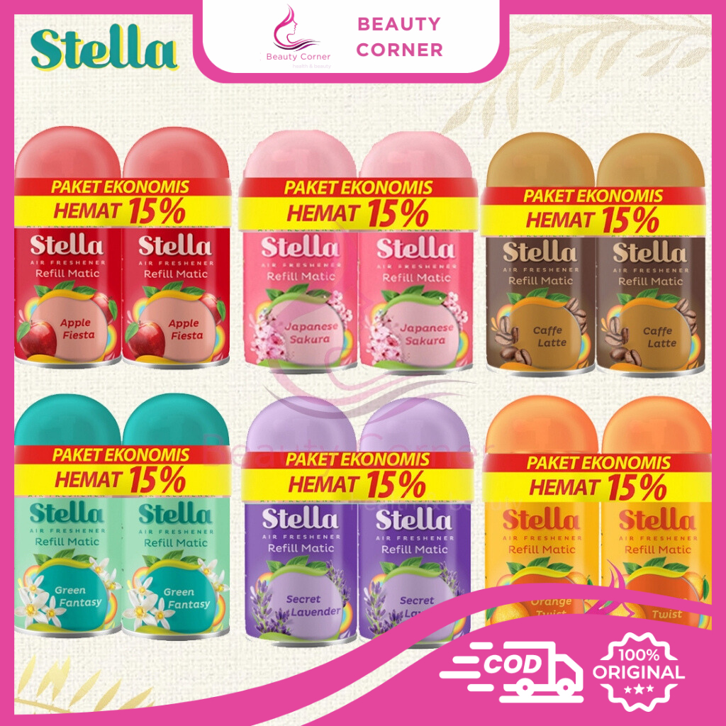 (Isi 2 Pcs) Stella Air Freshener Refill Matic - Paket Hemat isi 2
