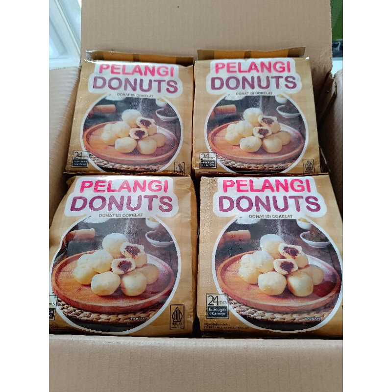 

DONAT PELANGI COKLAT ISI 24 / PELANGI DONUTS