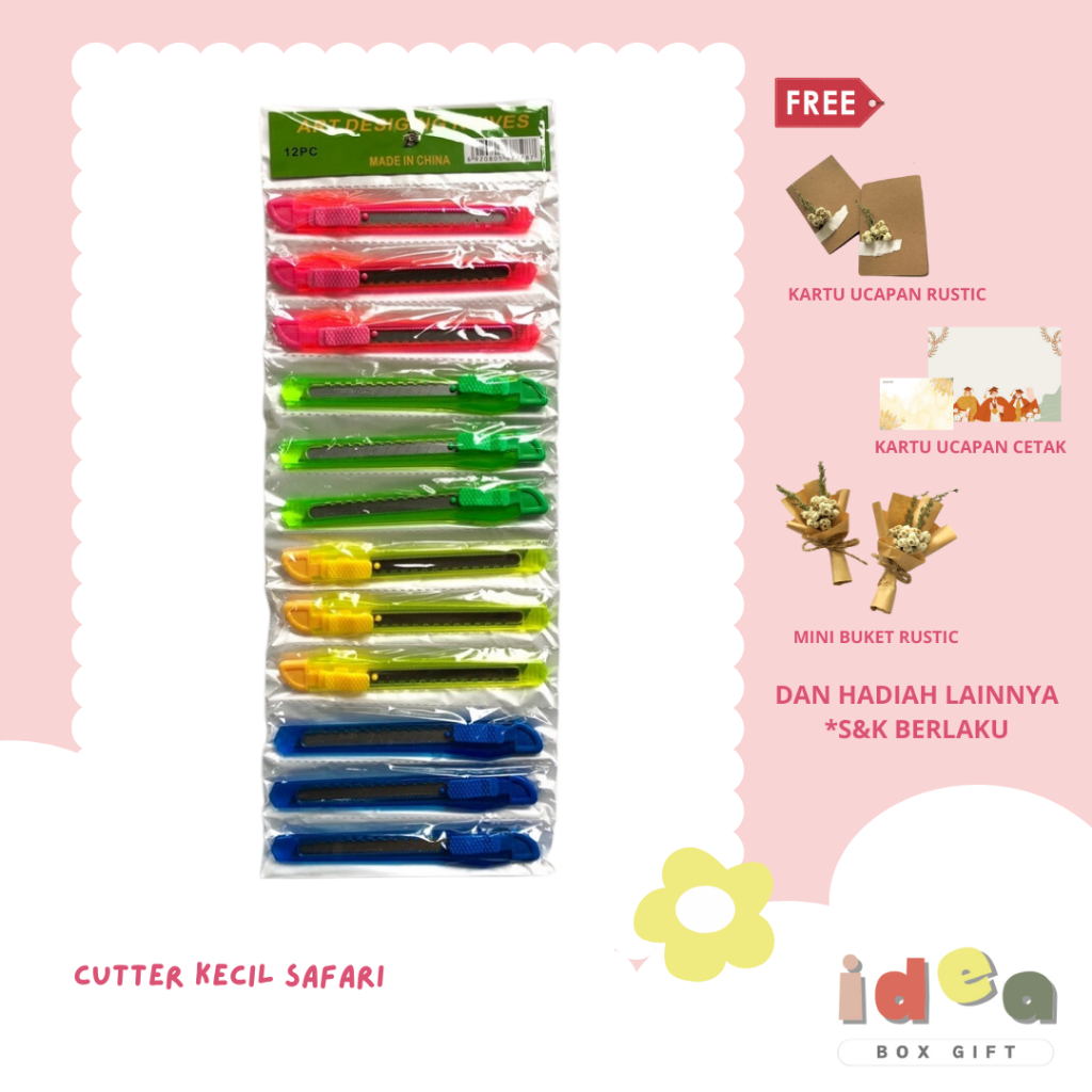 

[IDEA BOX GIFT] CUTTER MINI | CUTTER KECIL | CUTTER SAFARI MURAH