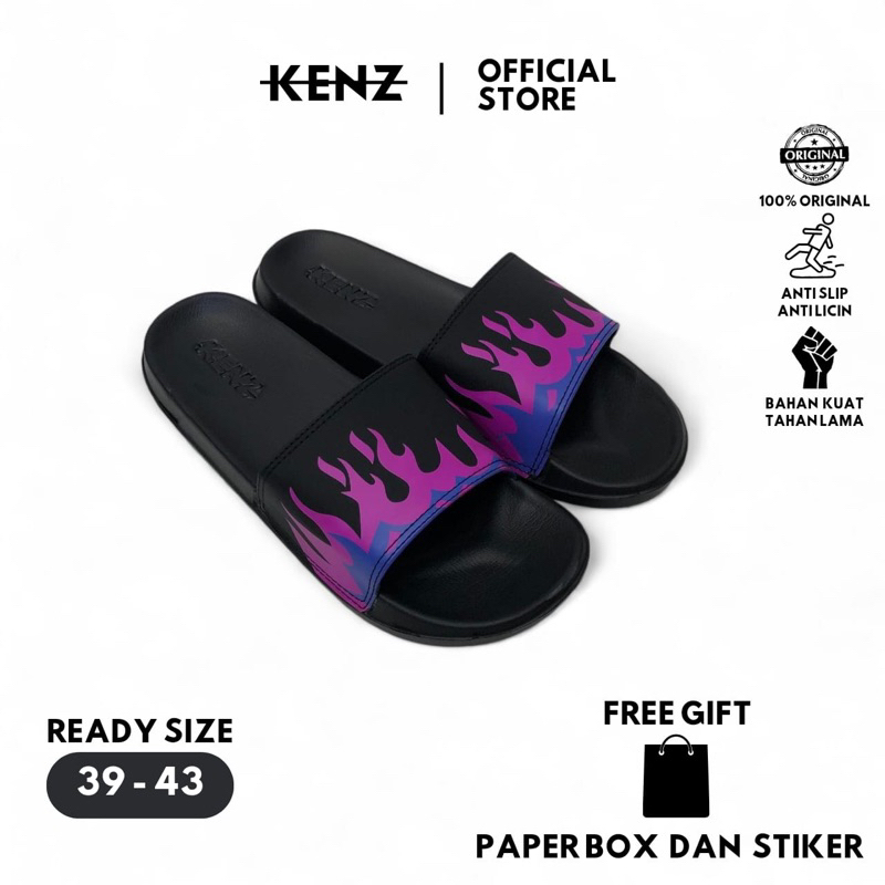 KENZ SLIDE ON ORIGINAL KENZ ORIGINAL 100% Sandal Slide Pria Wanita Sendal Slop Flip Flop | Sandal Mo