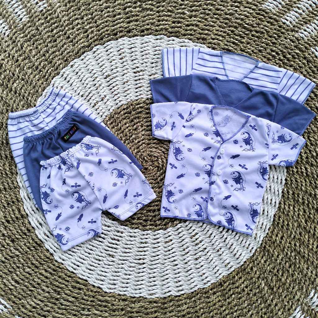 3 Setelan Baju Bayi Baru Lahir Halus Lembut Paket Newborn Bayi Laki-laki Perempuan 0-3 Bulan