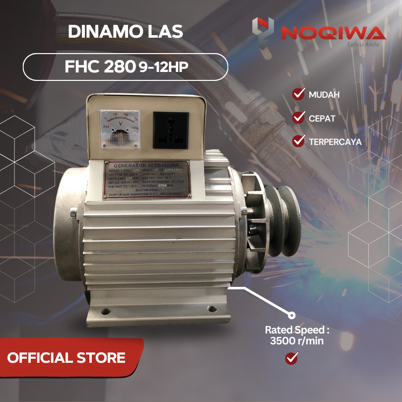 Dinamo Las Magnet AC DC Noqiwa Welder Generator FHC 80