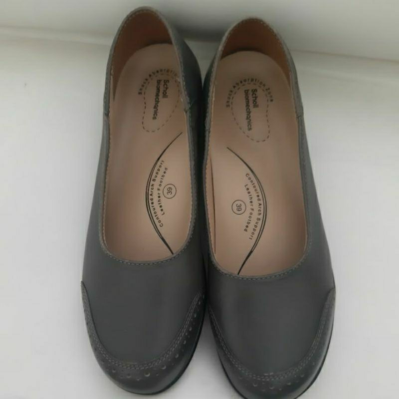 Sepatu Wedges Wanita Merk Scholl ASLI 100% hak 3cm dan empuk Preloved