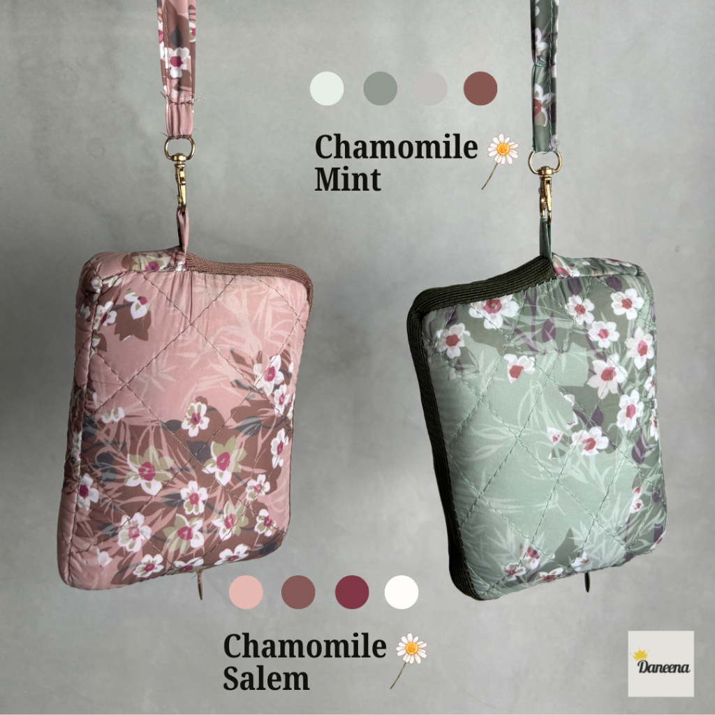 Mukena Mini Travel Daneena Motif Chamomile | Mukena Mini Parasut Korea Premium | Mukena Muslim Paras