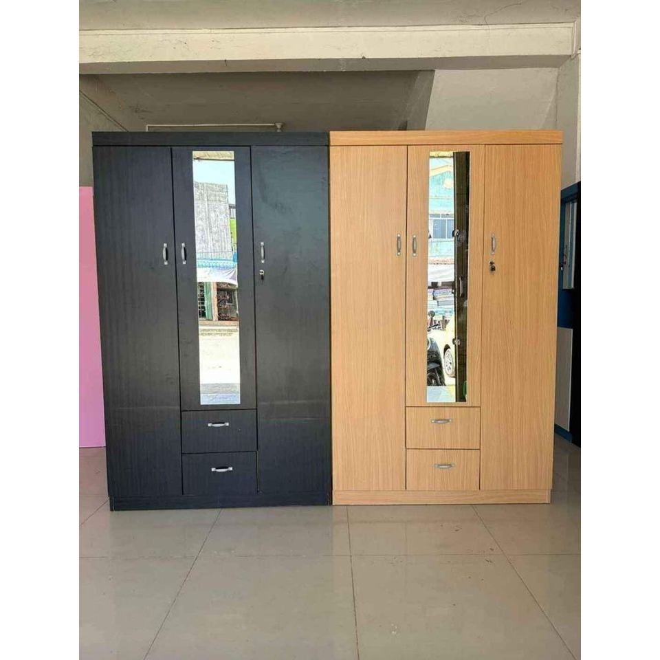 Lemari Pakaian Minimal 3 Pintu Lemari Baju Kaca Gantungan BATAM