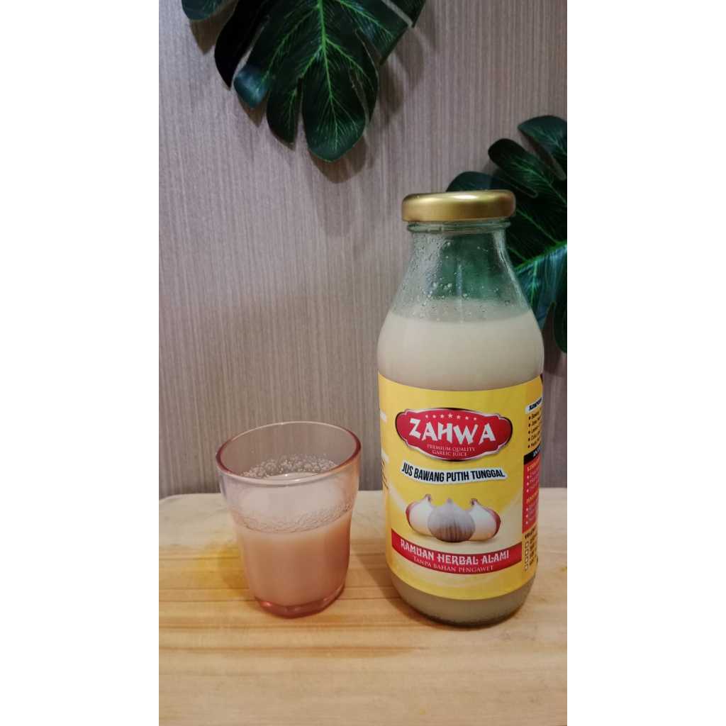 

JUS HERBAL ZAHWA 250ml, JUS BAWANG TUNGGAL, JAHE, LEMON, CUKA APEL, MADU, JUS KESEHATAN, ALAMI