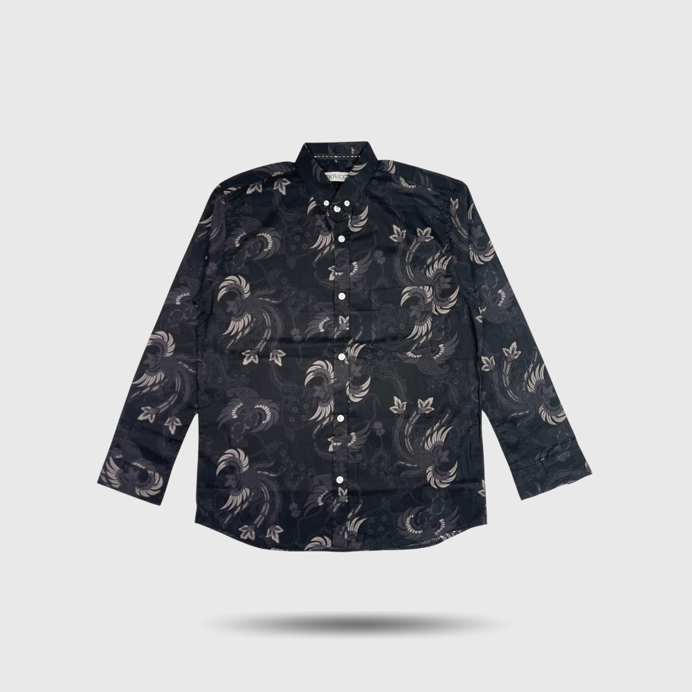 KYBOST VERTUCCI Kemeja Batik Pria Lengan Panjang Slimfit Katun Premium BTK062