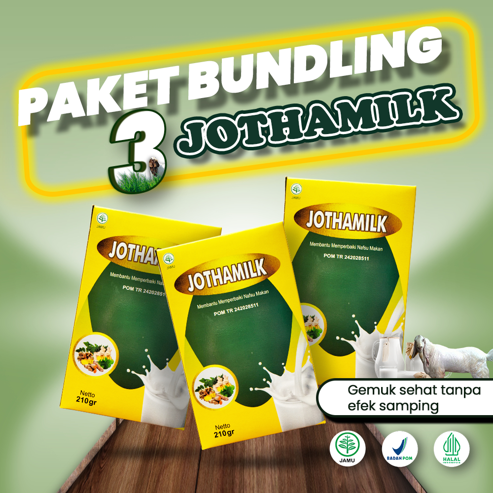 

3 Box Jothamilk Susu Kambing Etawa Penggemuk Penambah Berat Badan Nafsu Makan Anak Dewasa Halal BPOM