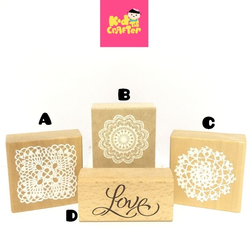 

Wood stamp for scrapbook / craft