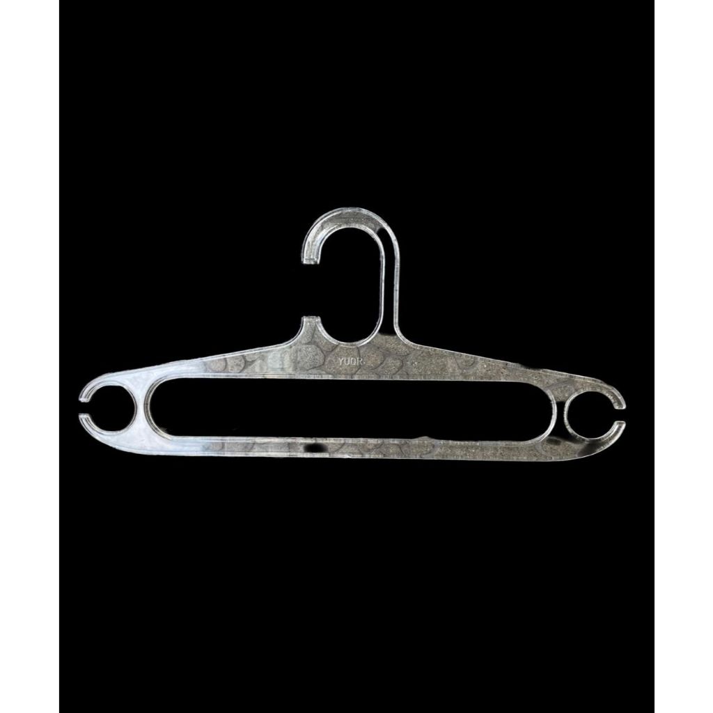 Gantungan baju/  hanger plastik baju wanita warna bening