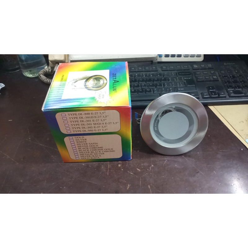 Downlight Zetalux 3,5 Inch Zetalux Satin Cover Kaca