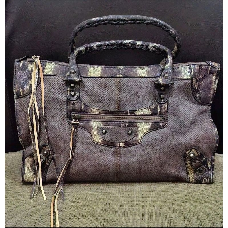 Tote Bag Balenciagaaaaa Reptil 3Tone NBU