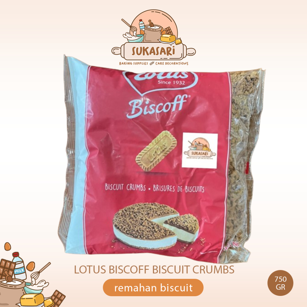 

Lotus Biscoff Biscuit Crumbs 750gr remahan biscuit crumb bukuk biskuit