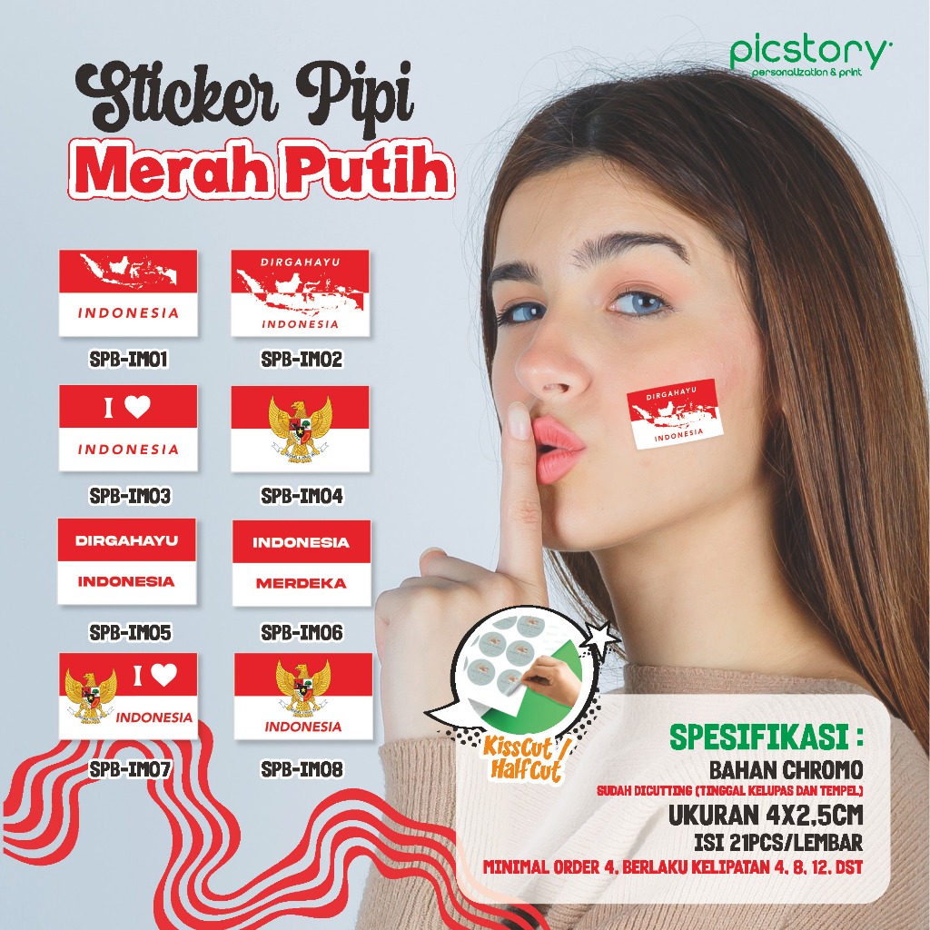 

Sticker Pipi / Stiker Bendera Pipi / Sticker Merah Putih