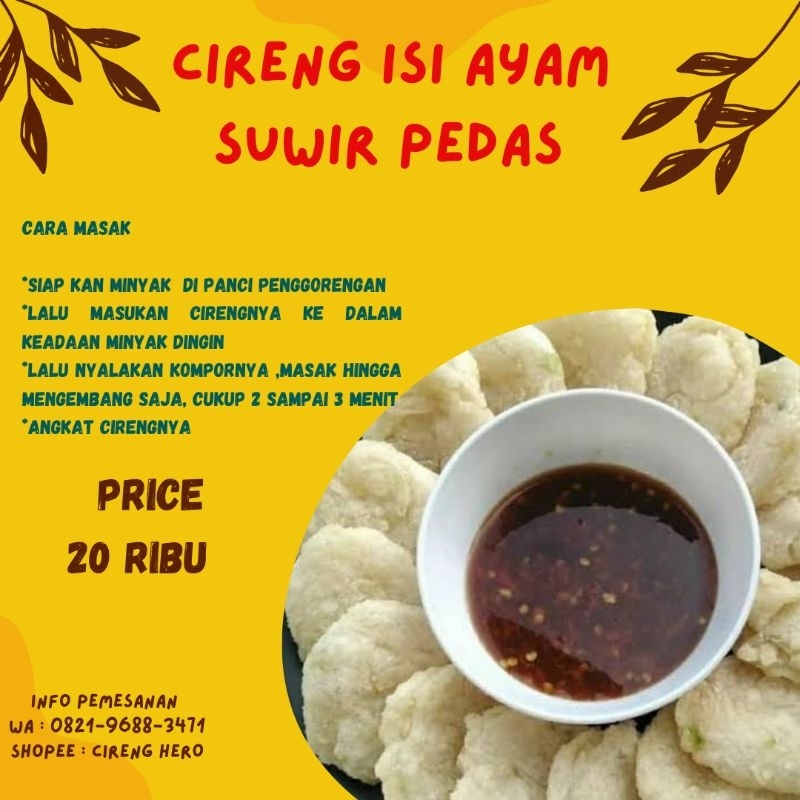 

cireng ayam suir pedas mantul