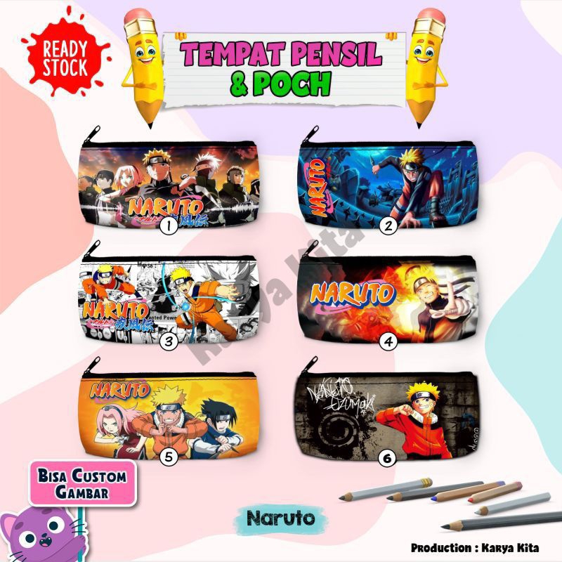 

tempat pensil/kotak pensil karakter anak NARUTO bahan import kualitas premium