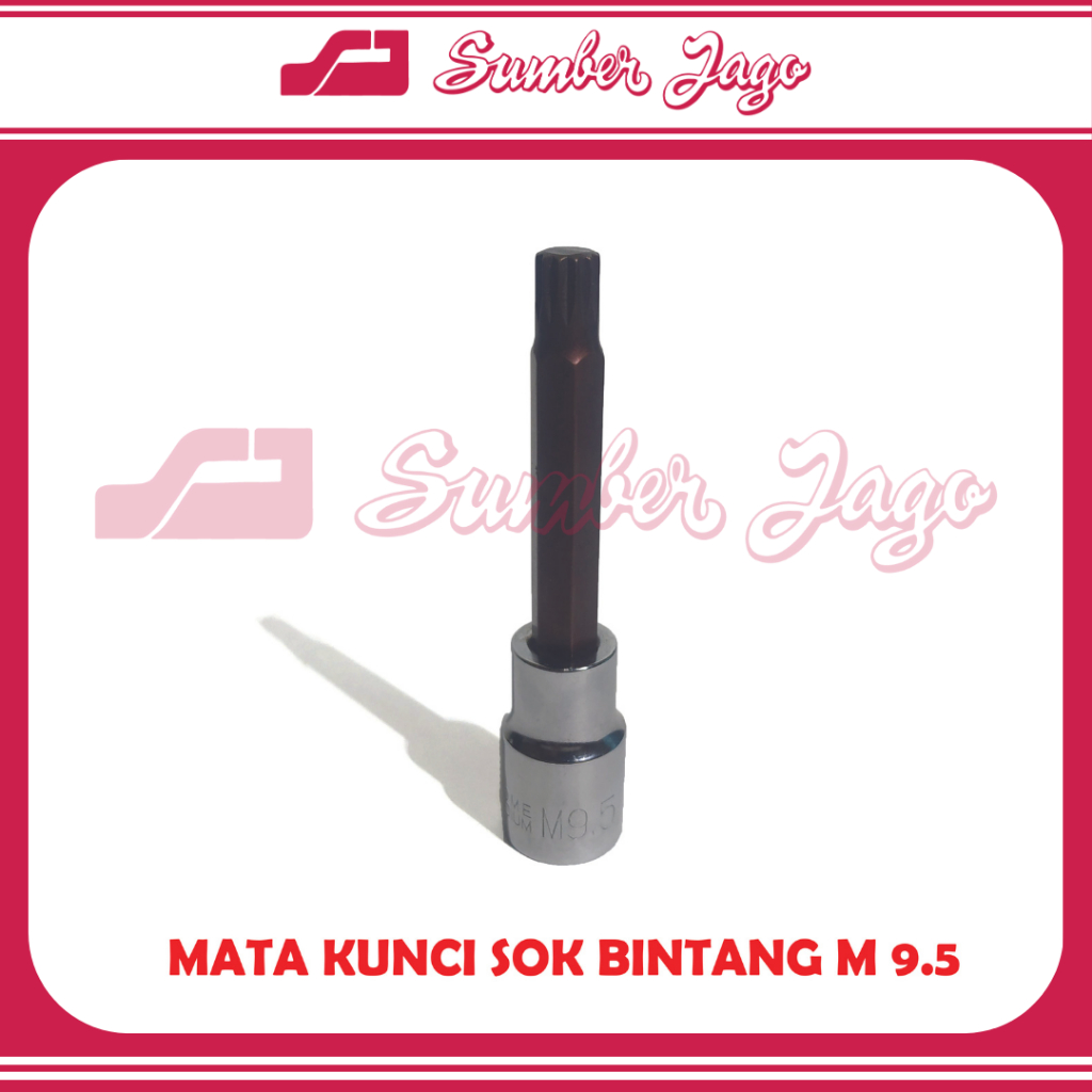 Mata Kunci Sok Bintang M9.5 untuk Baut Cylinder Head Avanza - Xenia