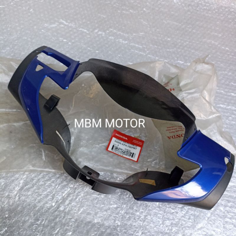 COVER BATOK TOTOK LAMPU REFLEKTOR DEPAN SUPRA X125 X 125 LAMA TYPE VISOR BIRU ORI AHM 53205-KPH-700F