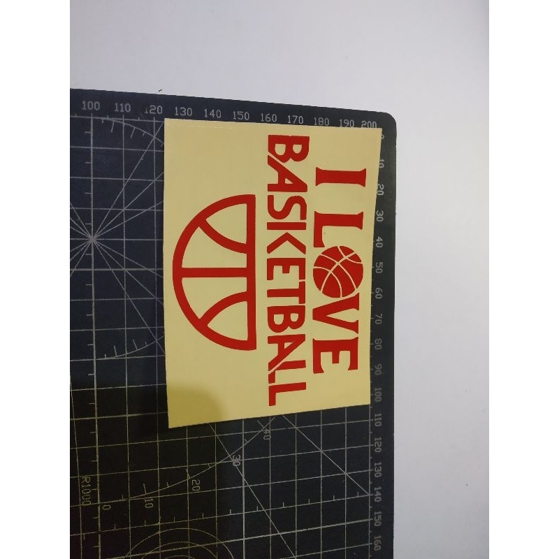 

cutting stiker ilovebasketball