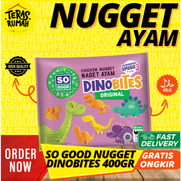 

SO GOOD - NUGGET AYAM DINOBITES 400gr