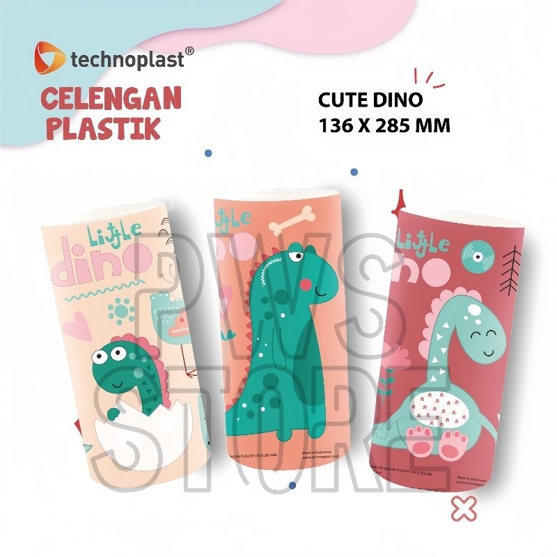 Celengan Plastik Unik Cute Dino Coin Bank (136 X 285 MM) Technoplast