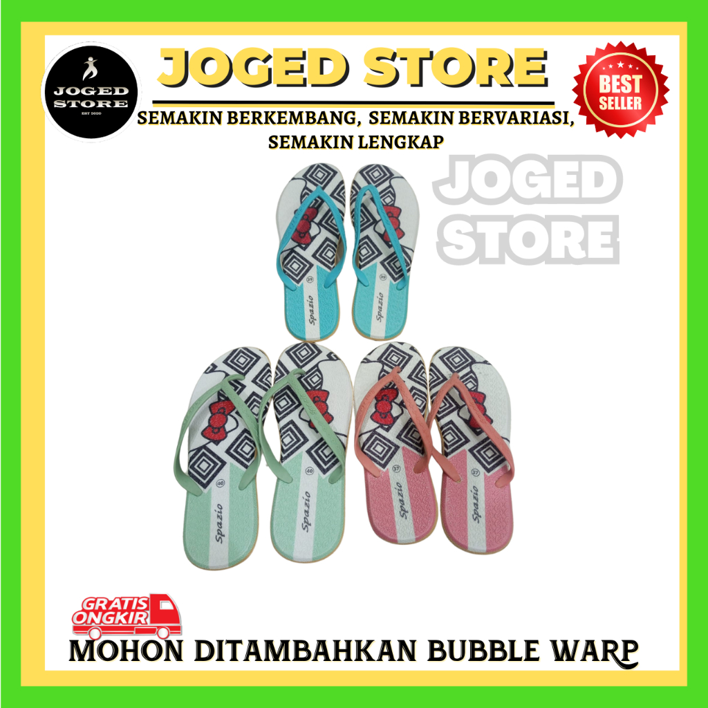 SANDAL WANITA SPAZIO | SANDAL JEPIT MOTIF | SANDAL ANAK CEWEK