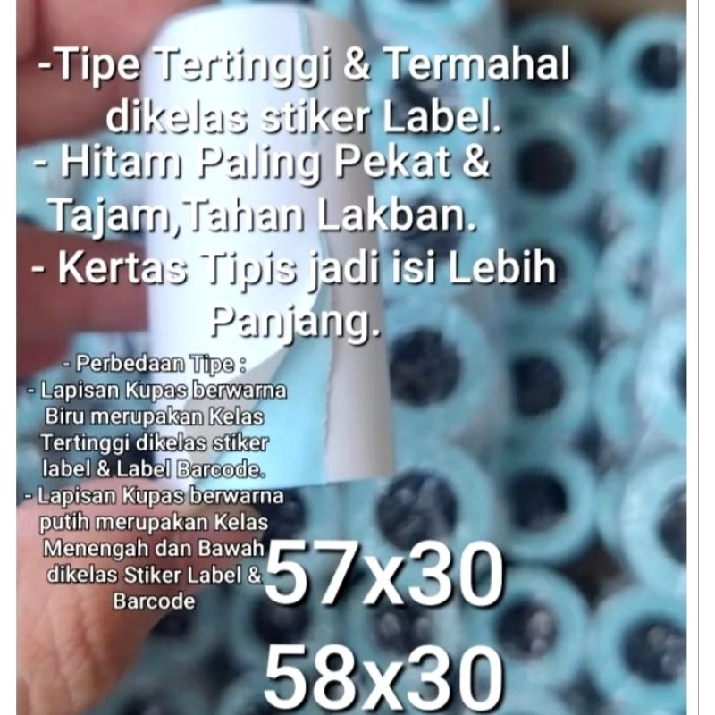 

[SBM] Label Stiker 57x30 58x30 Thermal Mini Printer Bluetooth 58MM