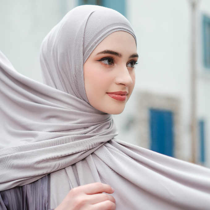 Adeola Scarf - Loui Pashmina - Pashmina Tencel - Grey