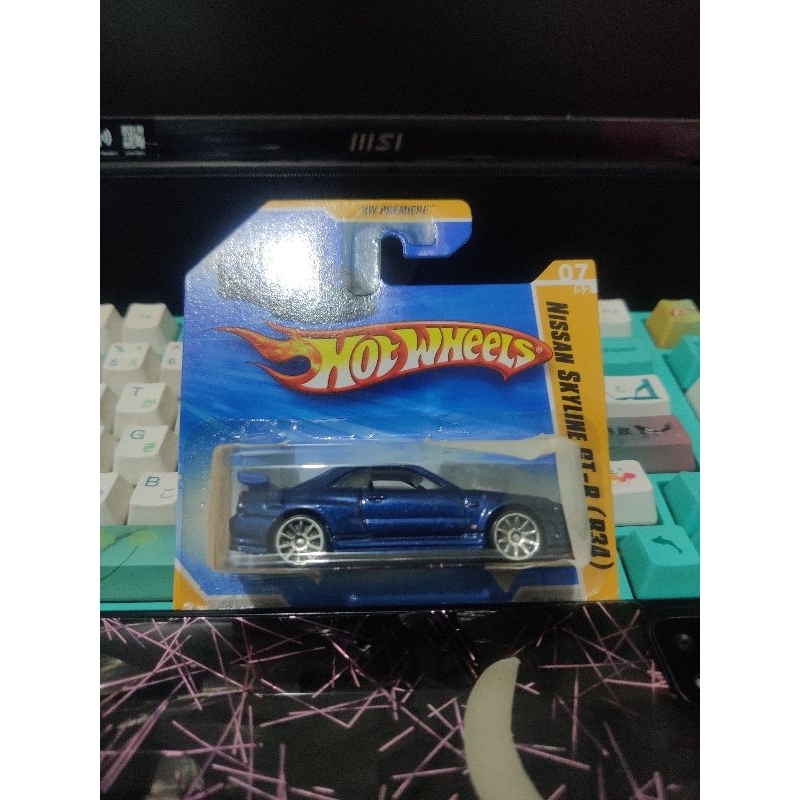 hot wheels Nissan skyline R34 first edition short card